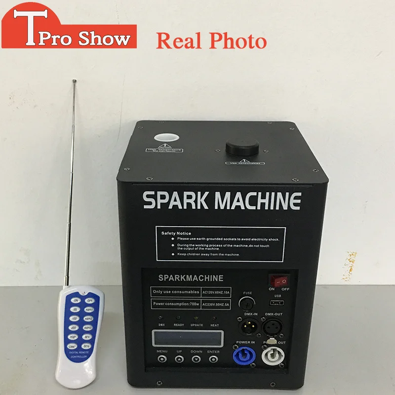 Аппарат холодной свечи 700 Вт фонтан Dmx с дистанционным управлением сценический