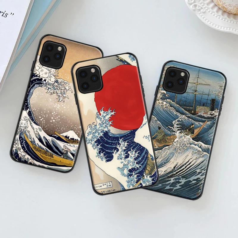 

The Big Wave Phone Case For iPhone 6 6S 7 8 Plus 11 12 13 Pro XS MAX 12 13Mini X XR SE 2020 Funda Back Cover Soft Carcasa