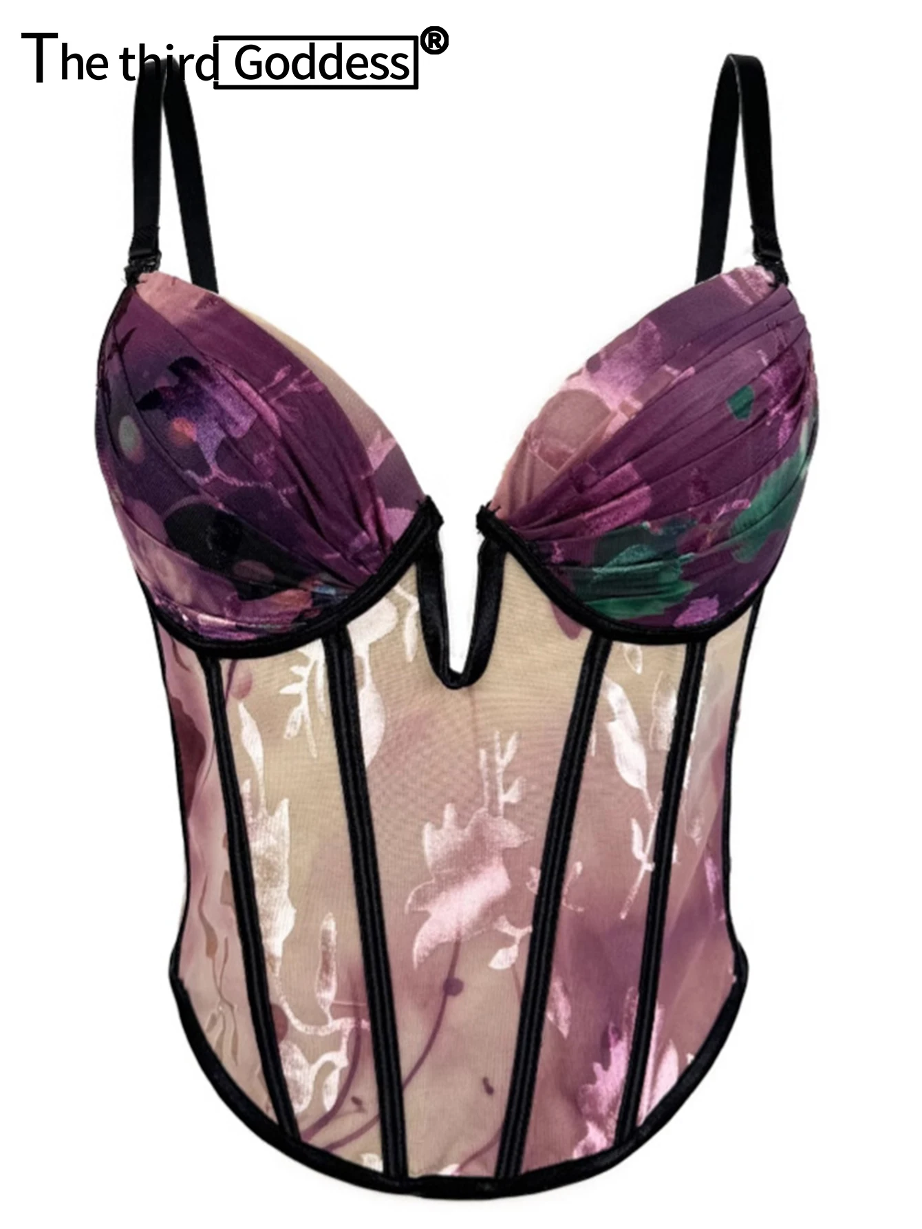 Женский укороченный топ на бретелях