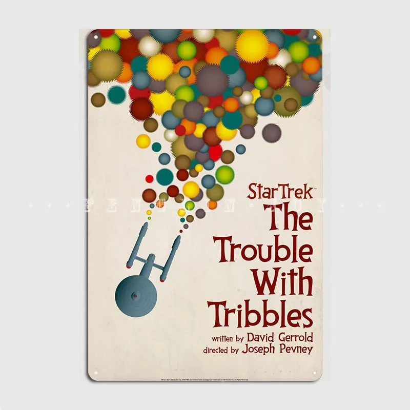 

The Trouble With Tribbles Metal Sign Cinema Kitchen Garage Club Personalized Plates Tin Sign Poster