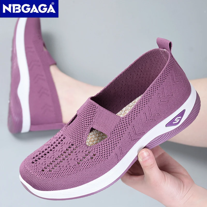 Женские Слипоны С Дышащей Сеткой Кроссовки Для Фитнеса Нескользящая Плоская