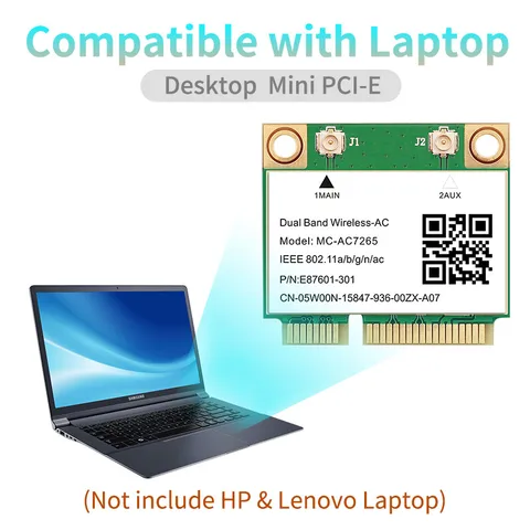Wi-Fi карта MC-AC7265  Bluetooth 4.2 для ноутбука