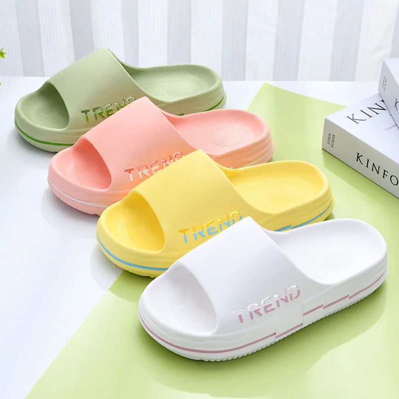 

Unisex Summer Slippers Bathroom Male Shoes Shower Home Hotel Couple Sandals Household Flip Flops Women's Men's Mute Soft Slides
