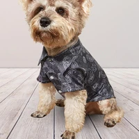 40hot pet clothes super soft exquisite pattern polyester dog retro print 2 legged shirt pet garment decor pet accessories