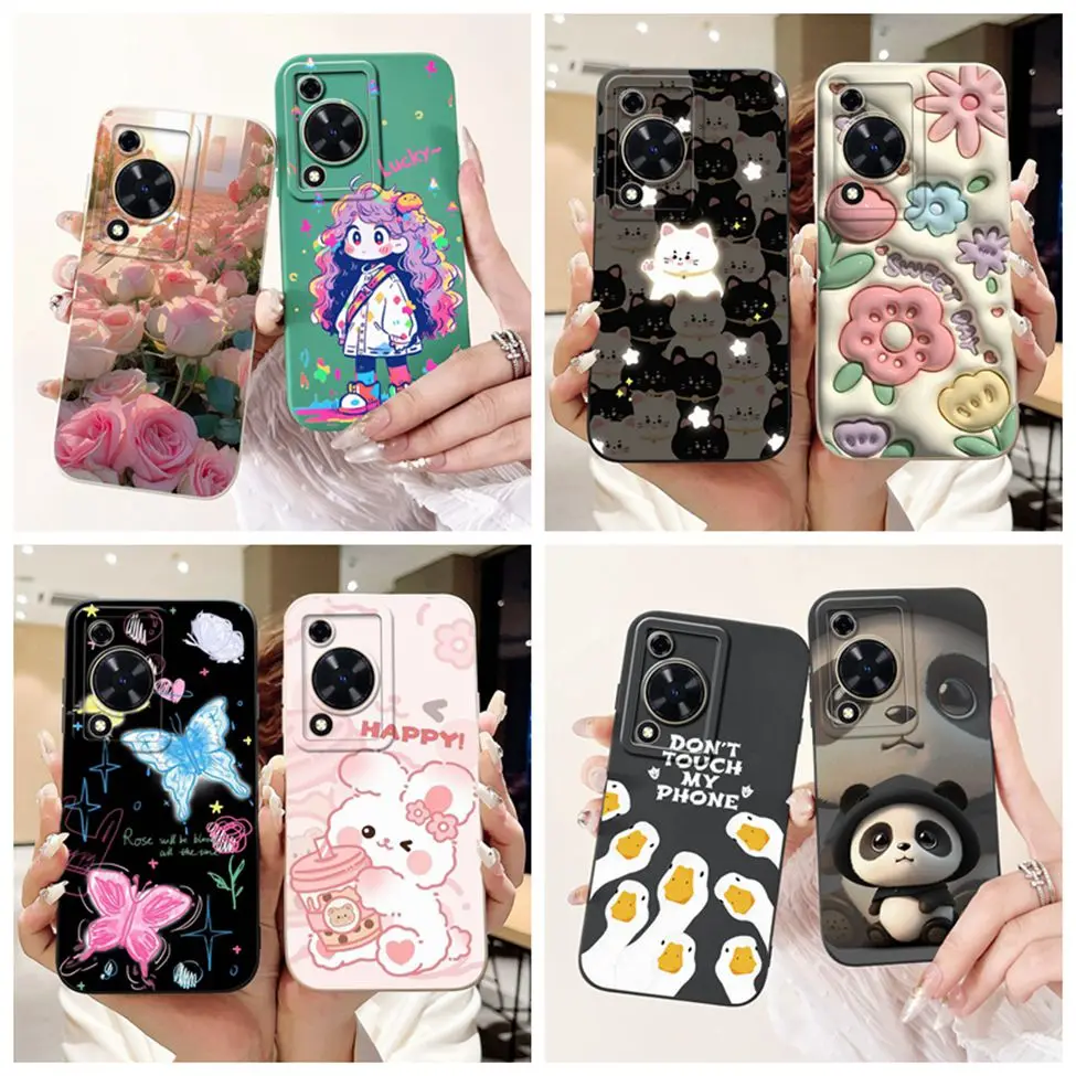 Для Huawei Nova Y72 Чехол MGA-LX3 Модный роскошный милый кот Крутая силиконовая задняя