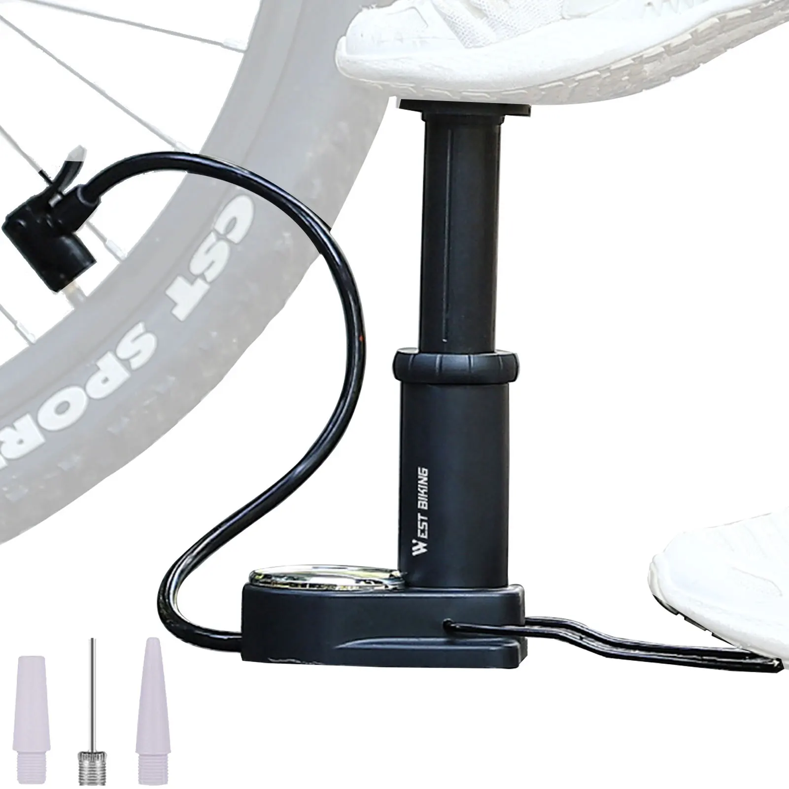 

Floor Pump For Bike Portable Bike Floor Pump With Presta And Schrader Valves Bike Tire Pump For Inflatable Hoops Inflatable Beds