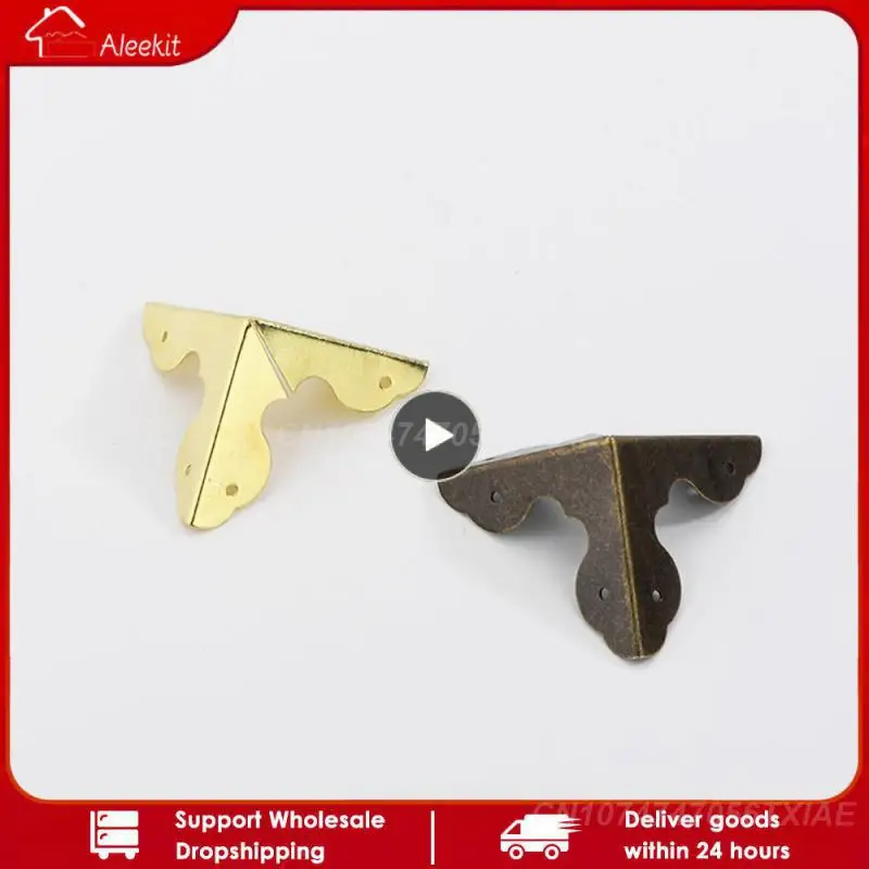 

Antique Wooden Box Corner Guard New Chinese Style Fashion Bronze Iron Leather Corner Portable Corner Protector Corner Brackets