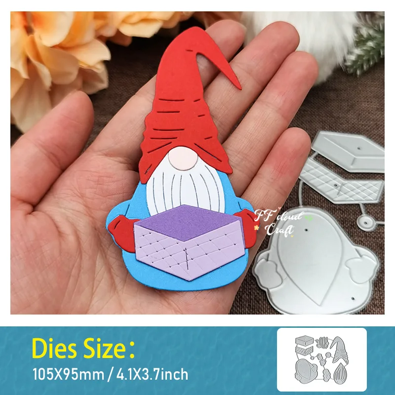 

Dwarf Holding Box Metal Die Cutters for Scrapbooking Decoration Cutting Dies Cut Template Blade Punch Stencils Embossing Mold