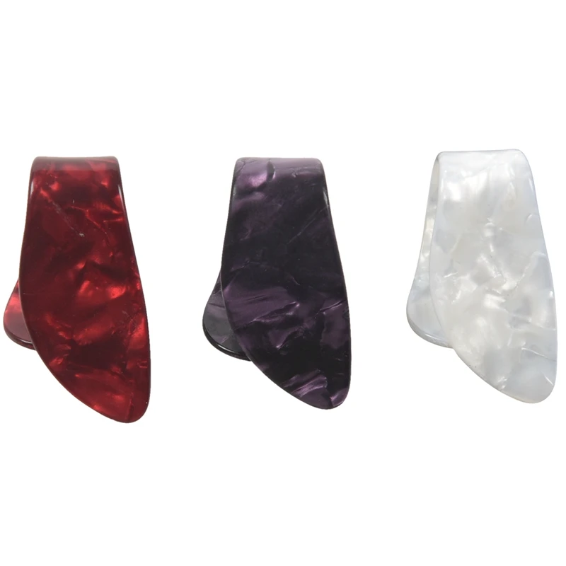 3 X Plastic Fingers Inch Guitar Plectrum