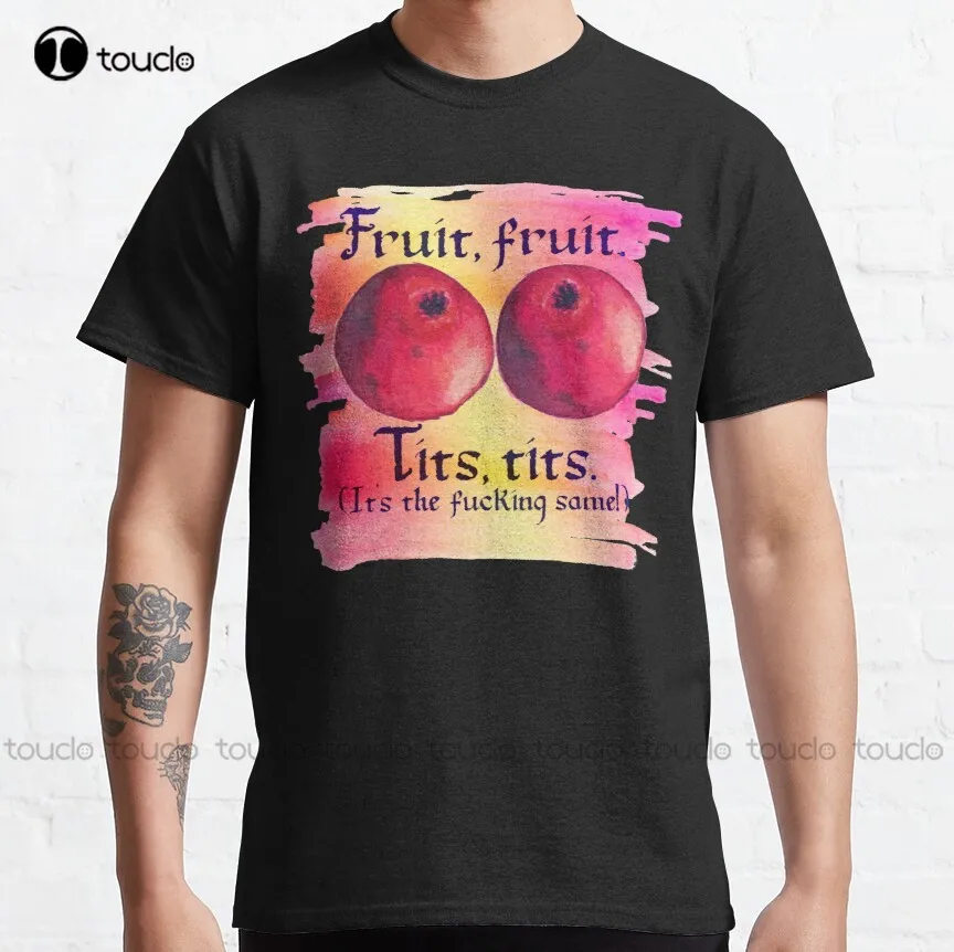

Black Sails Fruit Fruit Tits Tits Classic T-Shirt Black Sails Graphic Tshirts For Men Funny Art Harajuku Streetwear Cartoon New