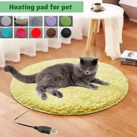 Winter warmth Pet Electric Blanket Plush Pad Cat Mat Dog Heating Mat Sleeping Bed For Small Dog Cat Heating pad for pet