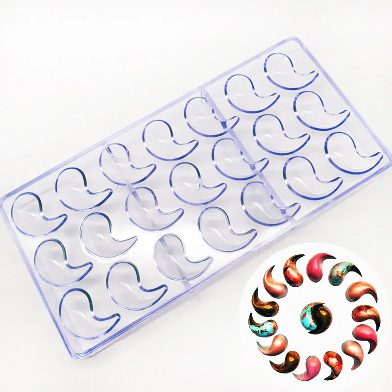 

3D Polycarbonate Chocolate Mold for Chocolates Confectionery Pastry Tools Tray Form for Baking Chocolate Cake Fondant Mould