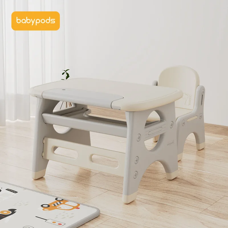 Children's Table And Chair Set Baby Reading Table Home Toddler Toy Table Early Education Game Table Plastic Dinosaur Seat