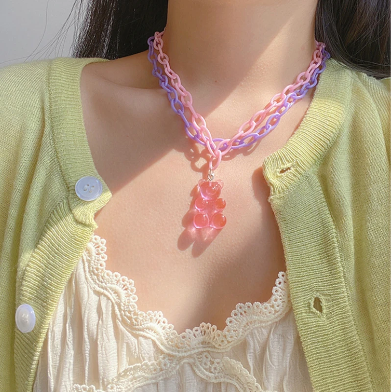 Новинка 2022 модное ожерелье-чокер из аниме-мультфильма для женщин милая цветная