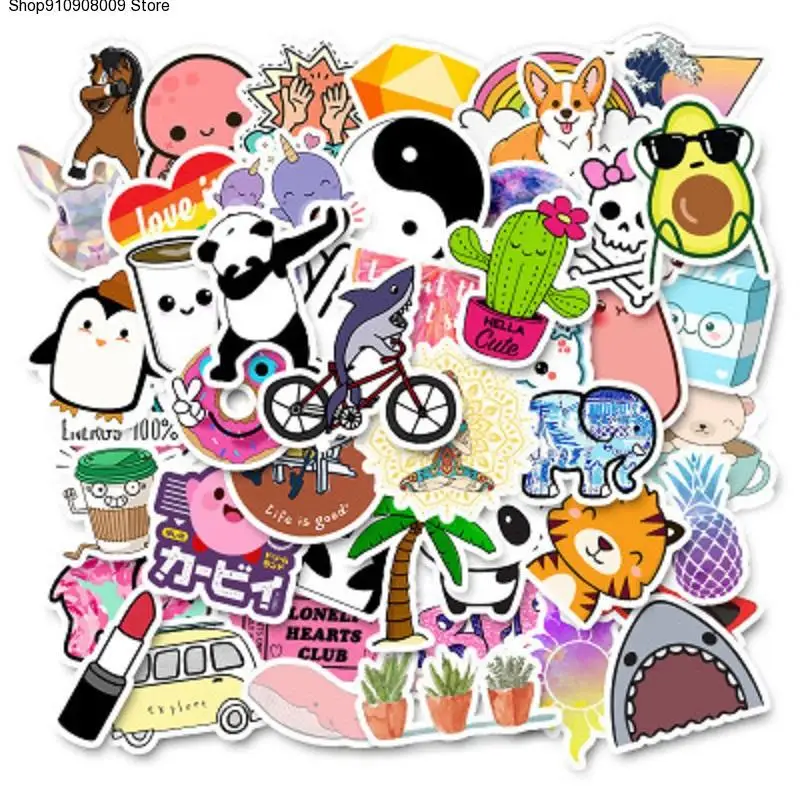 

50 pcs/pack non-repeating Fashion Style Graffiti Stickers For Moto car & suitcase cool laptop stickers Skateboard sticker