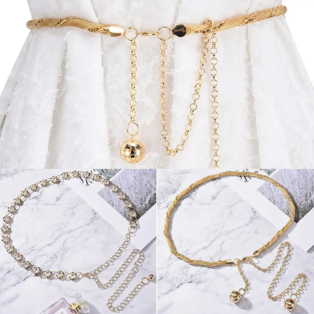 

Повседневное модное платье, тонкий пояс, обтягивающие Cummerbands, роскошный пояс с металлической цепочкой и кристаллами