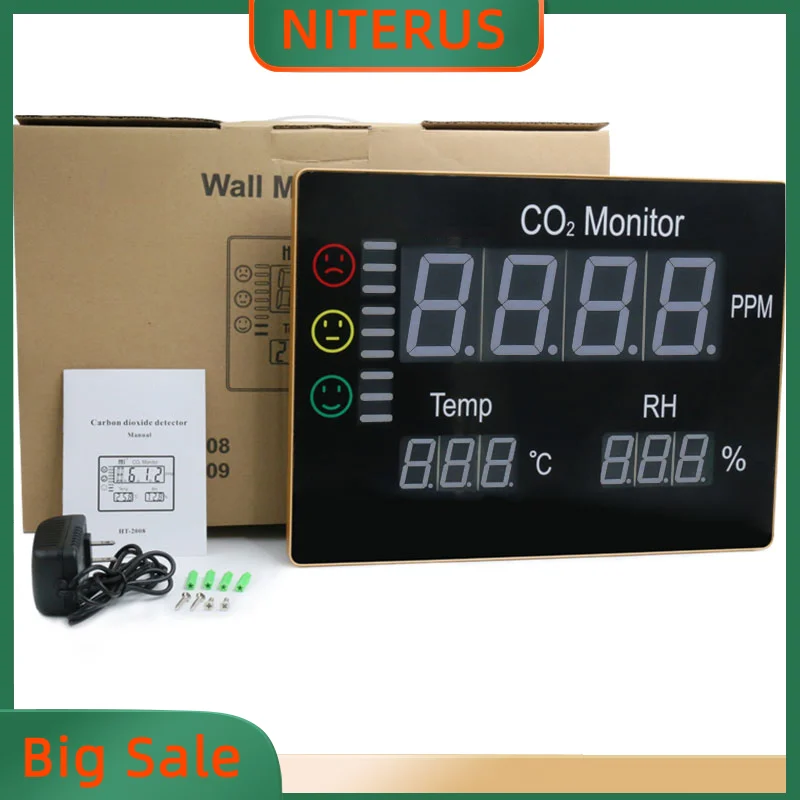 

Датчик NDIR для помещений и улицы, монитор качества воздуха CO2/измеритель CO2/газоанализатор co2/Газовый Детектор/газоанализатор