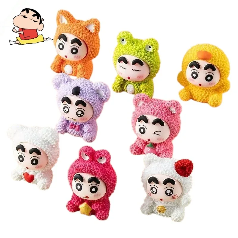 Фото Новые аксессуары Crayon Shin-chan: модные и милые аниме-украшения для рабочего стола в дофаминовых цветах, DIY-подарки №1