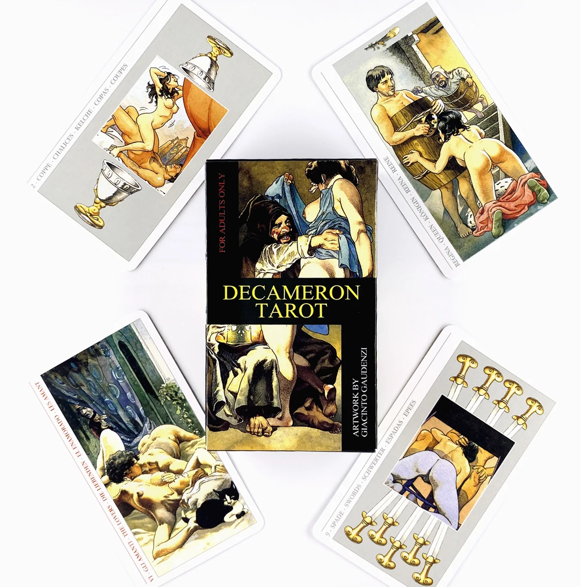 

Decameron Tarot Deck 78-Card Leisure Party Table Game Fortune-telling Prophecy Oracle Cards With PDF Guidebook