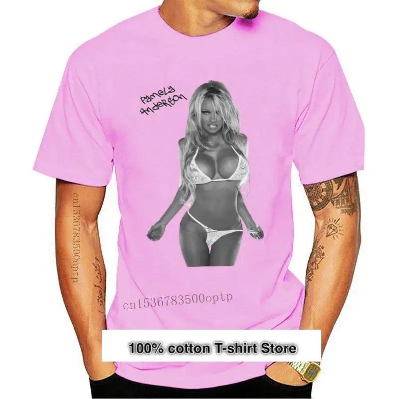 Camiseta de hombre ropa Pamela Anderson estrella los famosos