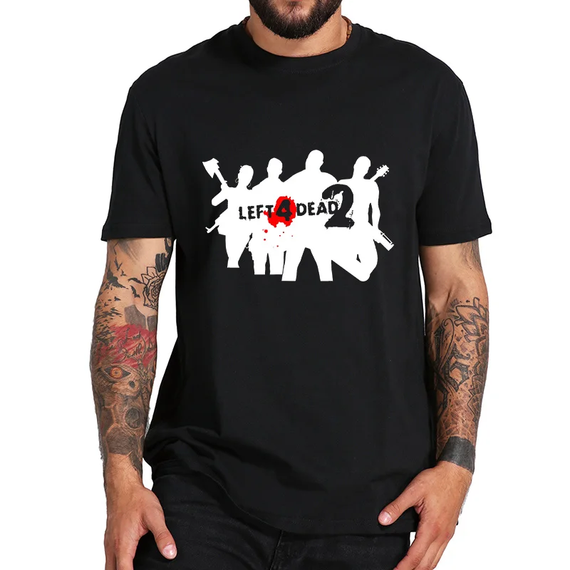 

Футболка Left 4 Dead 2 Essential, футболка для фанатов шутеров от первого лица, 100% хлопок, мягкая мужская футболка премиум класса, европейский размер
