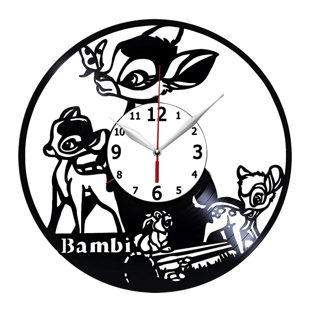 

Виниловые настенные часы Бэмби, настенные часы Бэмби, Настенный декор Бэмби, картина Бэмби, виниловые часы Бэмби