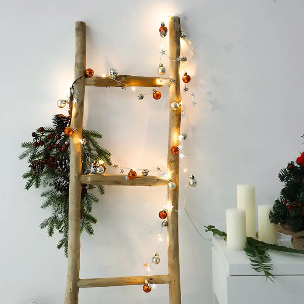 

Светодиодная Рождественская гирлянда в виде конуса сосны с иглами, медная проволока, сказочные огни в виде колокольчиков, светодиодная гирлянда на дерево длиной 2 м