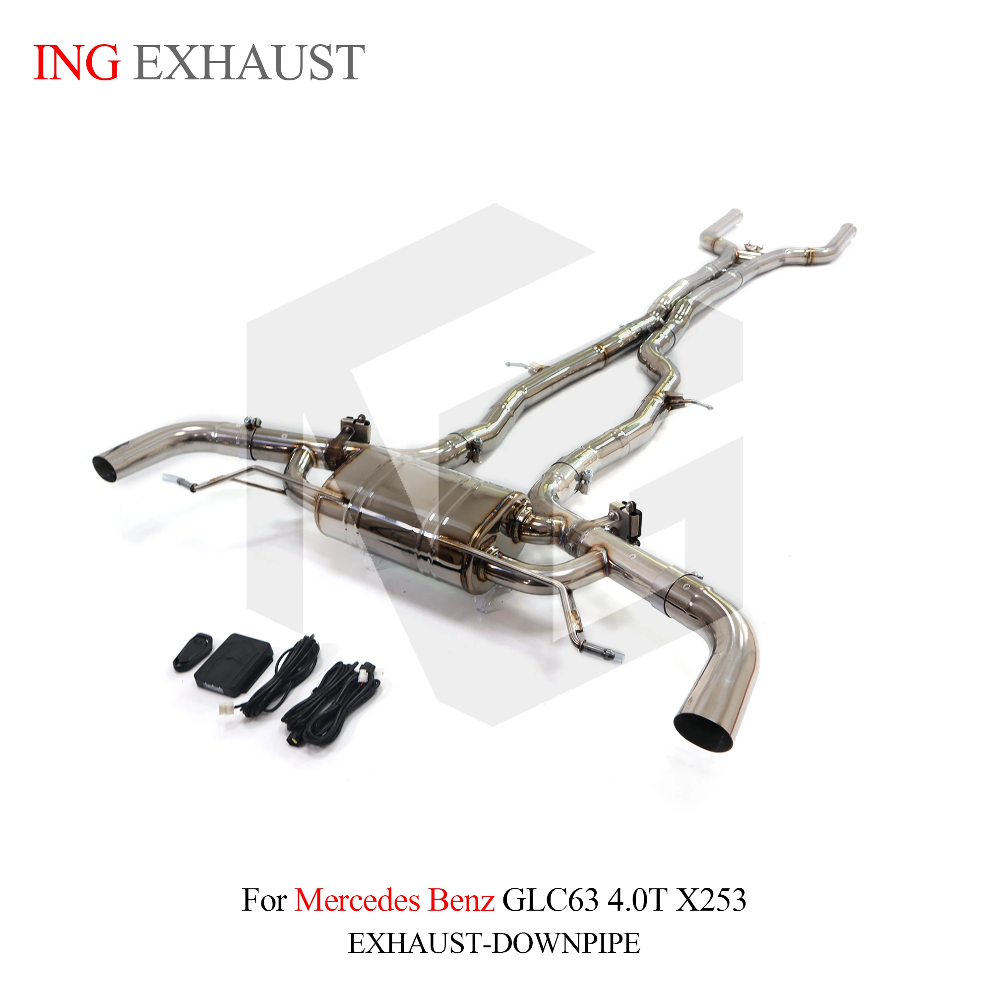 ING SS304 индивидуальный клапан Catback для Mercedes BENZ AMG GLC63 4.0T X253 гоночный двигатель