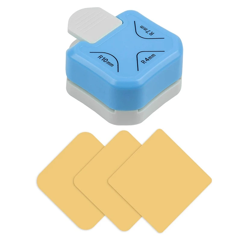 

3 in 1 Corner Rounder Punch - Hole Punch 4mm 7mm 10mm 3-Way Corner Cutter for Paper Craft, DIY Projects, Photo Cutter