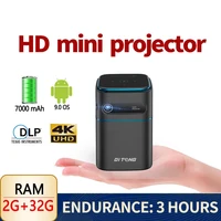 MiNi Smart Android Projector 4k DLP LED Bluetooth Portable Full HD WIFI Movie Game Sync Screen Home Outdoor Smartphone