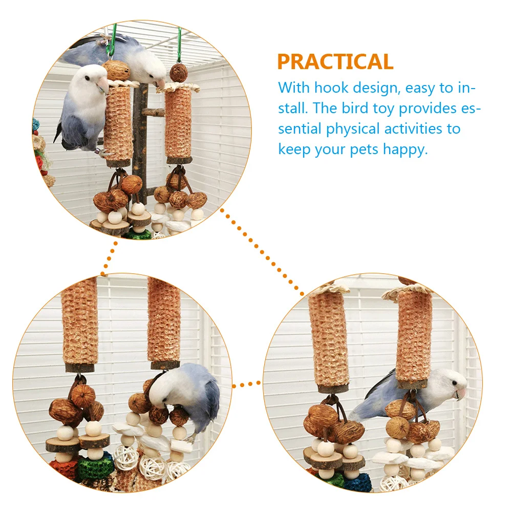 Игрушка для попугая принадлежности попугаев жевательная птица длинный хвост