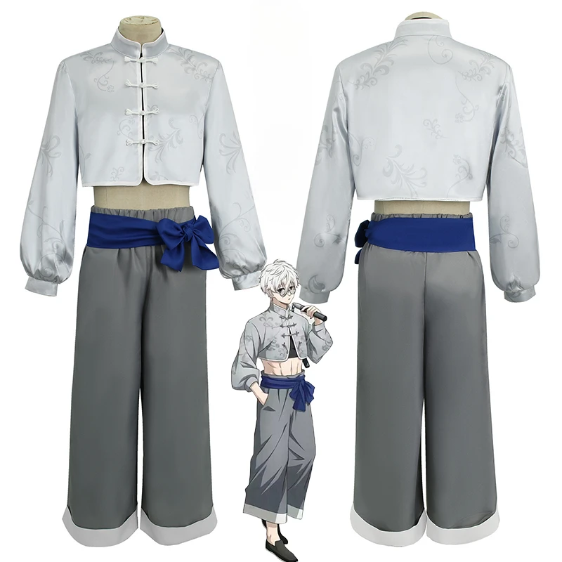 

Anime Blue Lock Seishiro Nagi Cosplay Costume Kung Fu Tang Suit Wig Chinese Elements Seishiro Nagi Cosplay Costume for Men Women