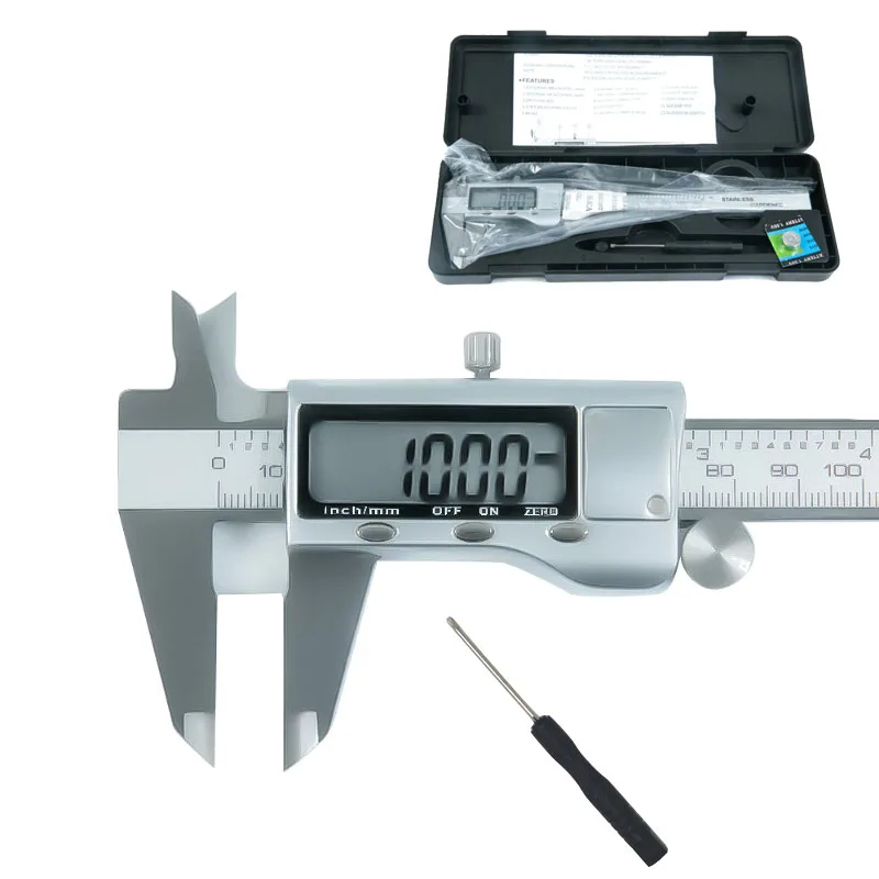 

Digital Vernier Caliper 0-300mm Stainless Steel Electronic Metal Caliper Micrometer Depth Measuring Tools Caliper Gauge With Box