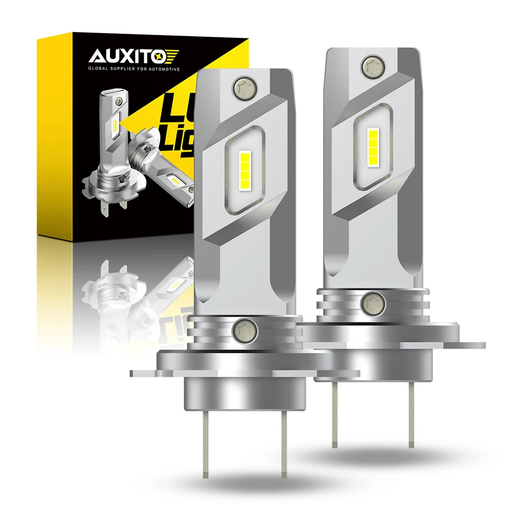 

AUXITO 2 шт. H7 светодиодные фары 12 В мини-автомобильные фары CSP беспроводные светодиодные фонари H7 6500K белый супер яркий безвентилятор Plug & Play