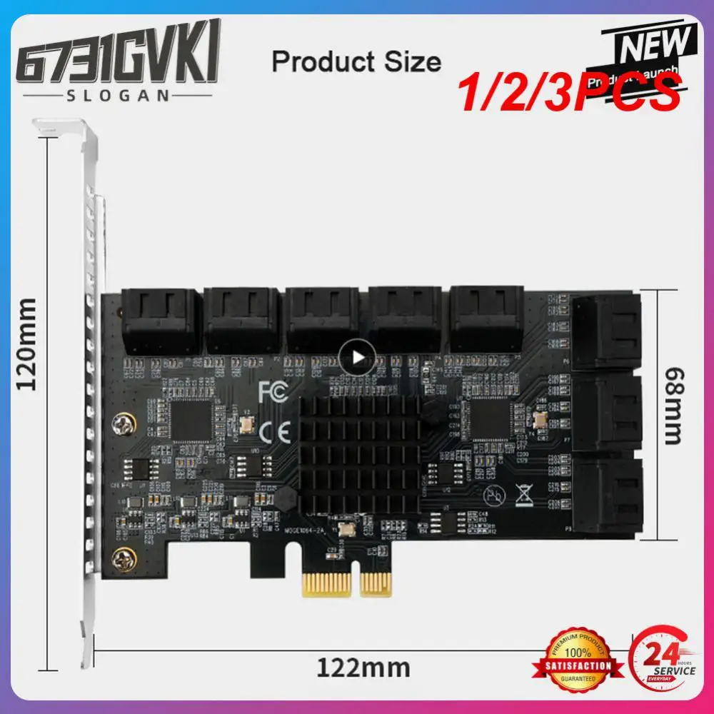 

1/2/3PCS PCI-E 1x 4x 16x To 2/6/10/16/20/24 Ports Expansion Card SATA 3.0 Express Multiplier Controller Add On Cards Board