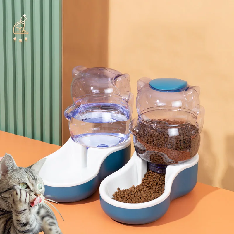 

Automatic Pet Dog Cat Feeder Water Dispenser Detachable Bowl Food Feeding Device 2.4L Large Capacity For Cat Dog Pet Supplies
