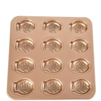kitchen utensils thousands of seiko gold 12 small fish baking tray mold carbon steel non stick cake appliance thickness 0 4 mm