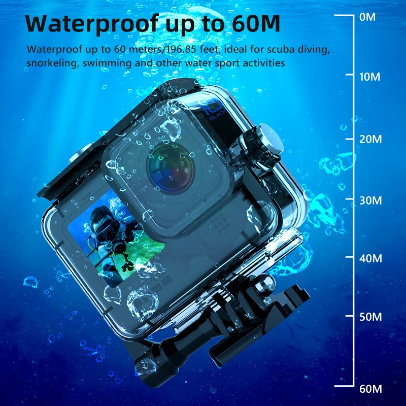 Waterproof Case for GoPro Hero 10 9 Black Underwater 60M Diving Protective Housing Shell Go Pro Action Camera Accessories |