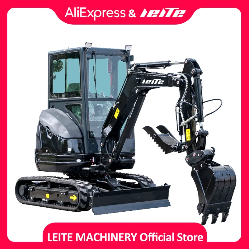 Factory Direct CE EPA  Mini Excavator 2.5 Ton 2500 Kg Hydraulic A Full Set Of Accessories, One Year Warranty Small Digger