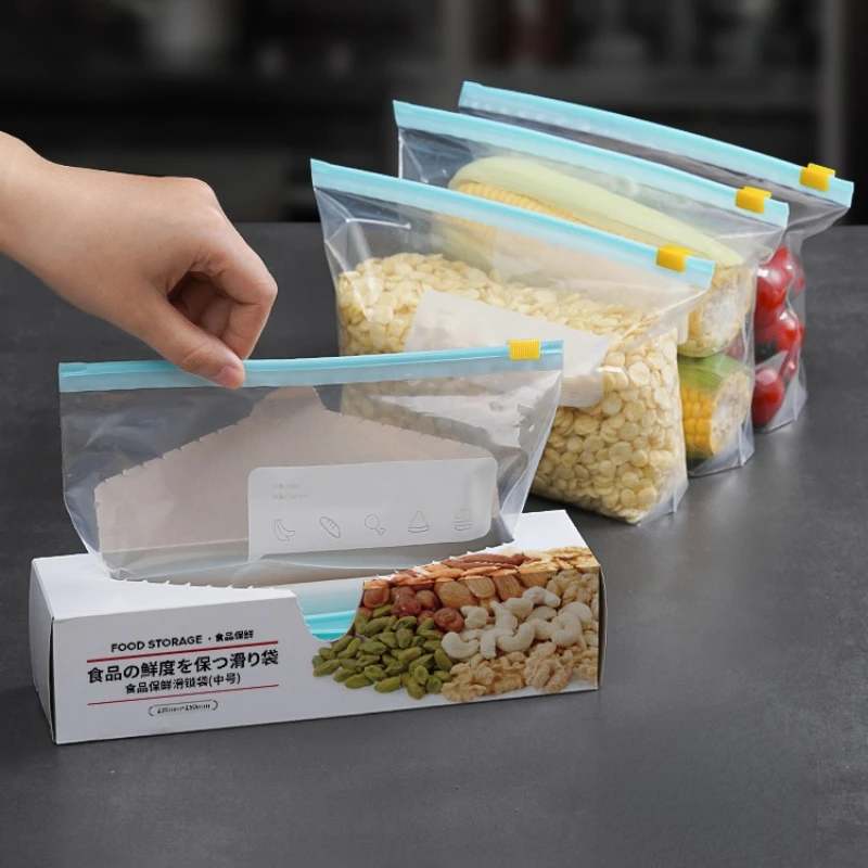 

Thickened Zipper Bag with Sealed Zipper Bag for Refrigeration of Household Food Grade Refrigerator