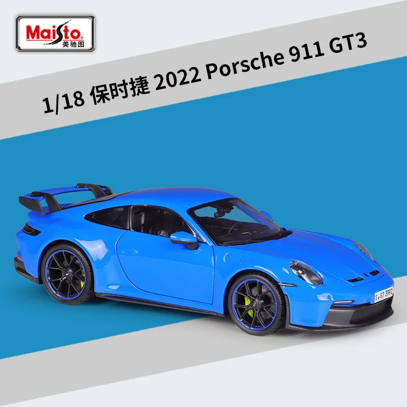 

Maisto 1:18 2022 Porsche 911 GT3 Sports Car High Simulation Diecast Car Metal Alloy Model Car for Children Toys Gift Collection