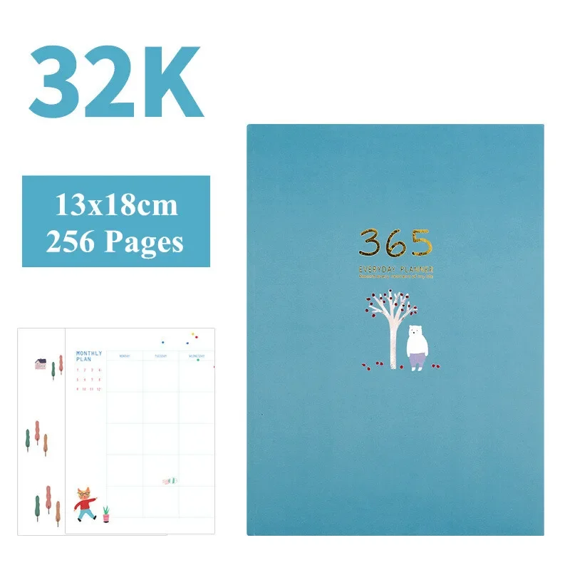 

Недатированный ежедневник 365 дней, бумажный, 256 страниц