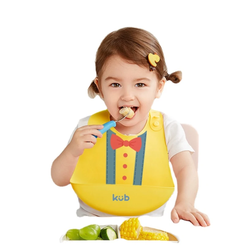 

Yy Eating Bib Baby Waterproof Bib Silicone Super Soft Saliva Towel