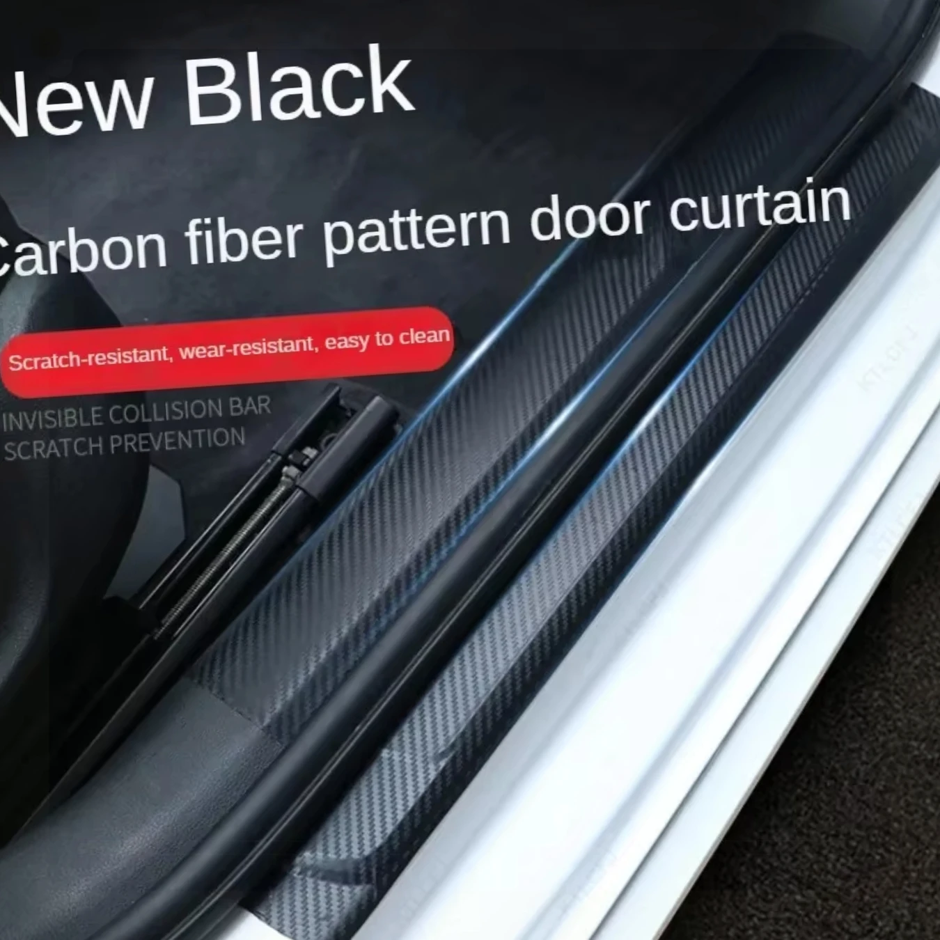 Автомобильная наклейка из углеродного волокна 5D Nano DIY Защитная полоса для порога