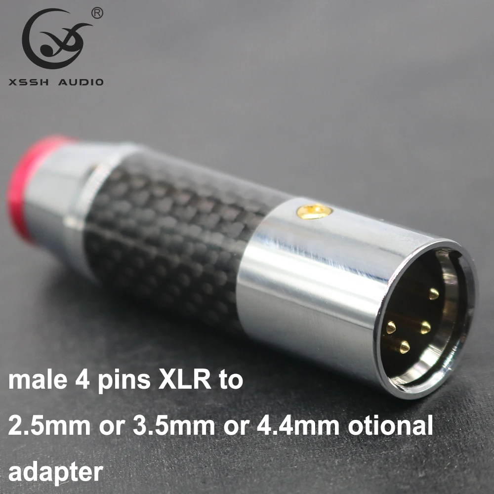 Аудиоразъем HiFi XSSH 4-контактный штекер XLR-гнездо 2 5 3 4 мм для наушников позолоченный