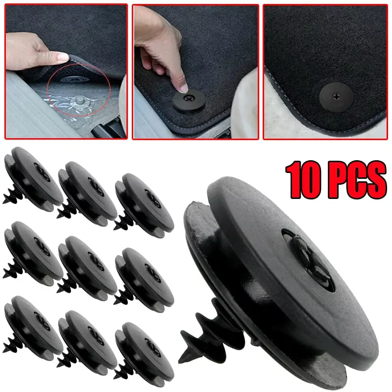 

10 Pcs Auto Fastener Floor Mat Buckle Antiskid Pad Fastener Car Fastener Clips Skid Resistant Carpet Fixed Clamp Car Accessories