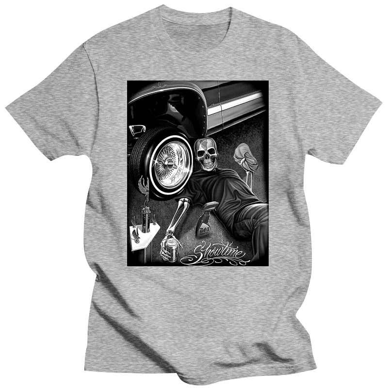 МУЖСКАЯ ФУТБОЛКА DAVID GONZALES DGA SHOWTIME SKELETON LOWRIDER TROPHIE BEER M-5XL