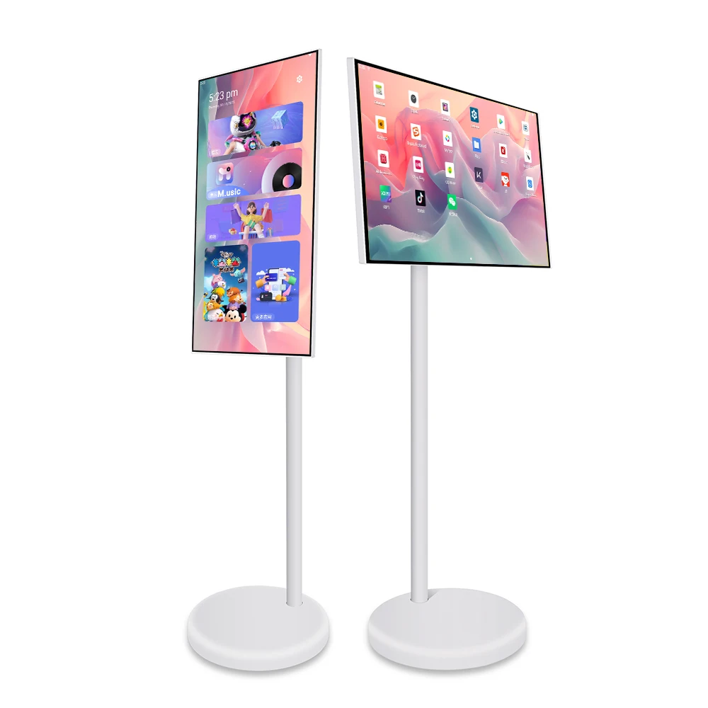 Фото Интерактивный портативный LED-монитор/смарт-телевизор 21.5/23.8/27/32 дюйма, белый, Android 13, 8+128 ГБ, сенсорный экран, 4K, 75 Гц №3