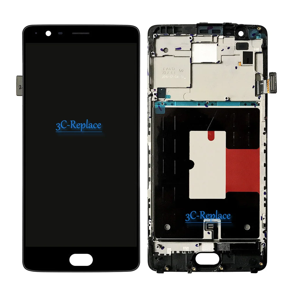 Оригинальный AMOLED дисплей 5 дюйма для Oneplus 3 3T 1 + A3000 a3003 A3010 ЖК-дисплей с рамкой и