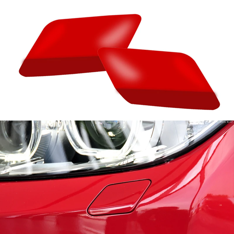 

Red 1 Pair Car Front Bumper Headlight Washer Spray Jet Nozzle Cap Fit For BMW 3 Series E92 E93 LCI Coupe Convertible 2013-2011